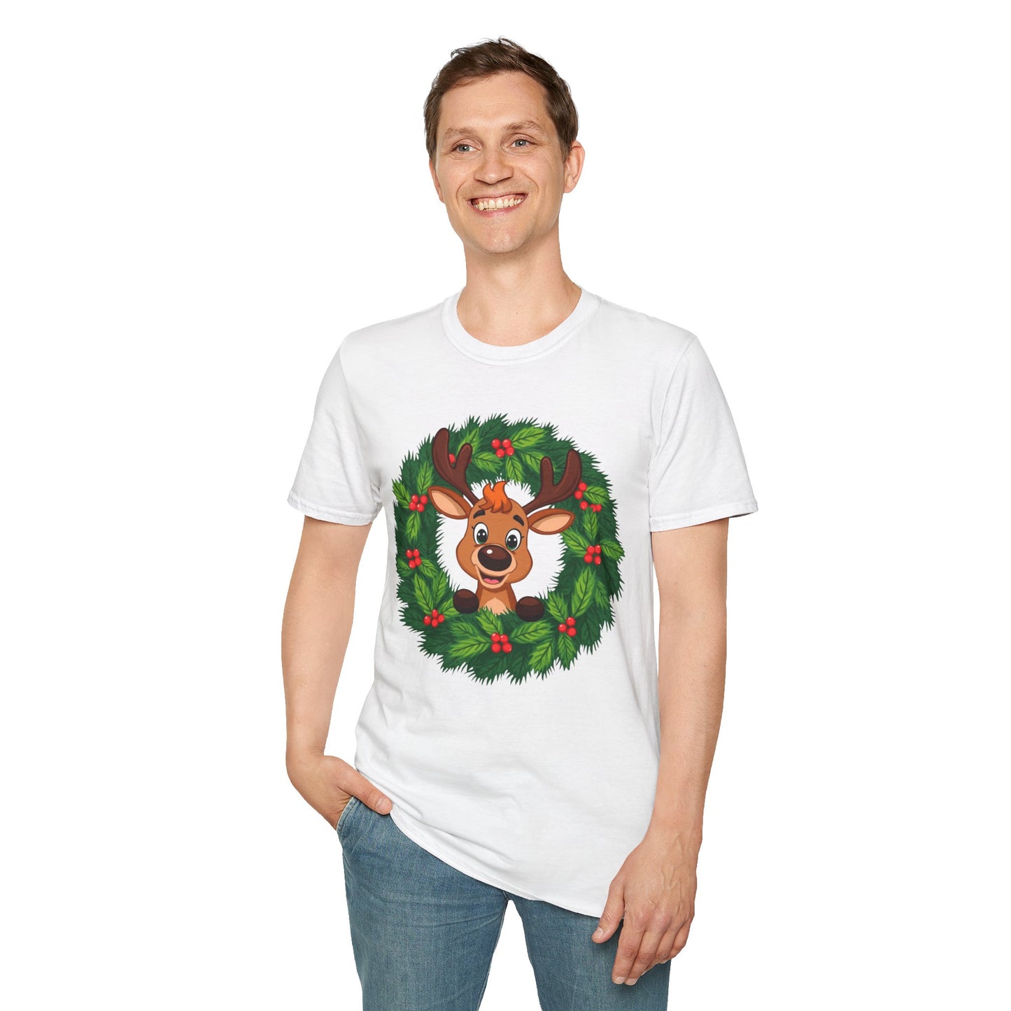 Reindeer in the Wreath Shirt, Family Christmas Shirts, Christmas T Shirt, Holiday Shirt, Cute Xmas Shirt for the family, Holiday Gift
