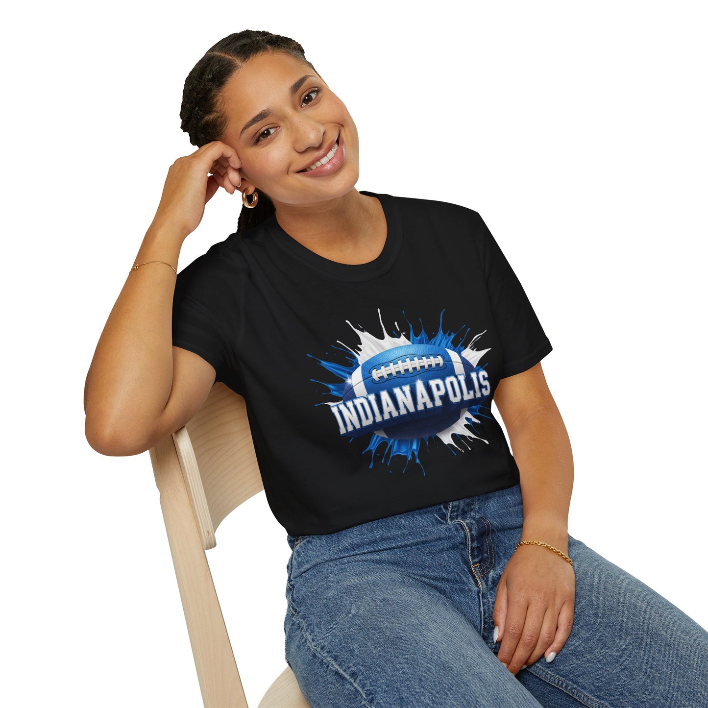Indianapolis Football Unisex T-Shirt, Indianapolis Team Tee, Football Gift for Indianapolis Fans, Game Day Shirt, Sports Fan Apparel Tee