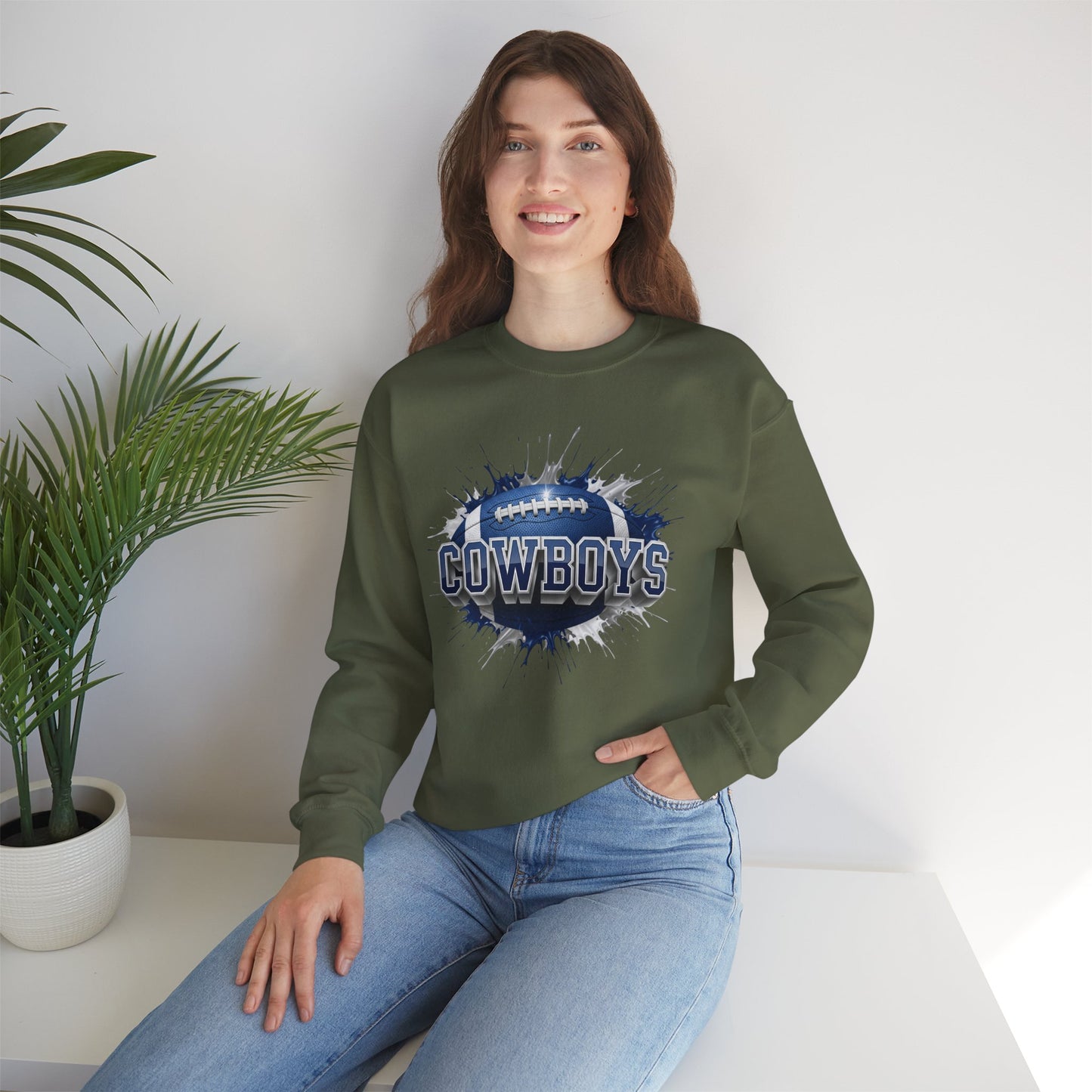 Dallas Football Sweatshirt, Dallas Team Sweatshirt, Football Gift for Dallas Fans, Game Day Sports Fan Football Apparel