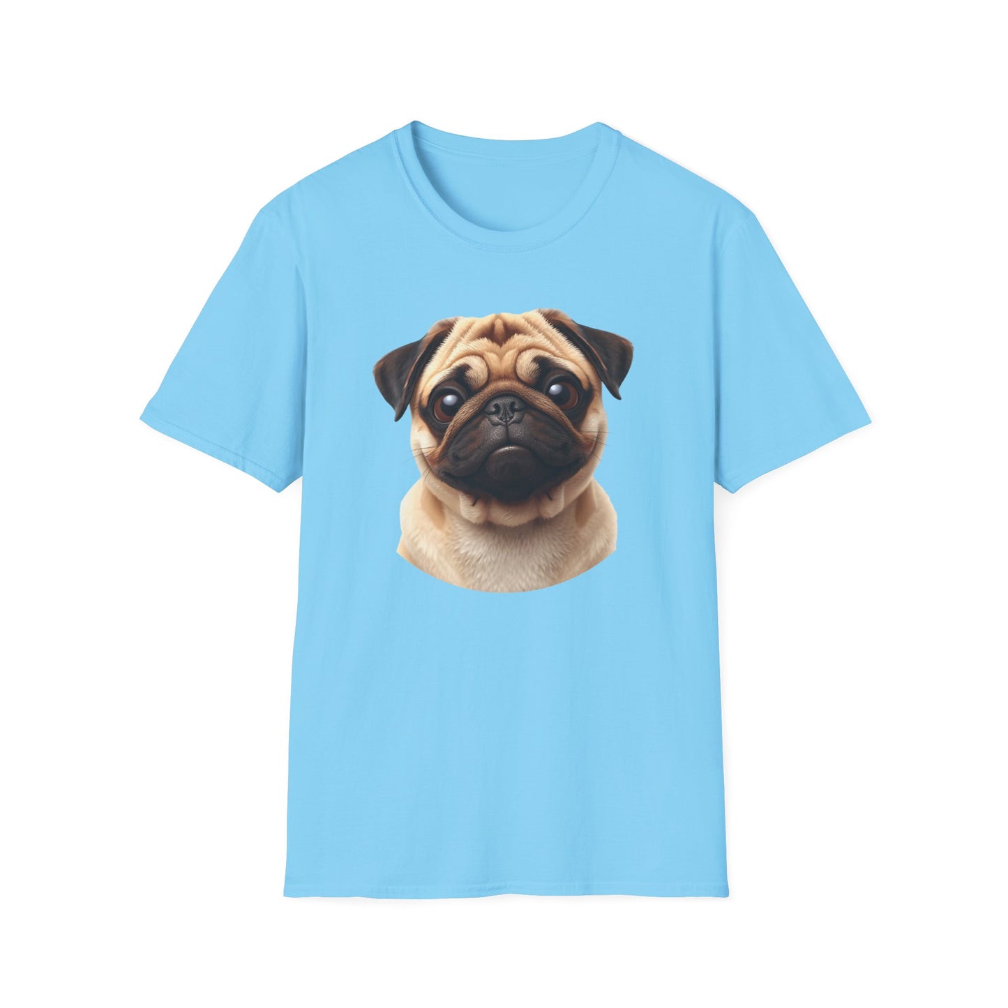 Pug Dog Portrait Shirt – Pug Dog Lover Gift, Cute Dog Mom Tee, Dog Dad Shirt, Pet Breed Apparel