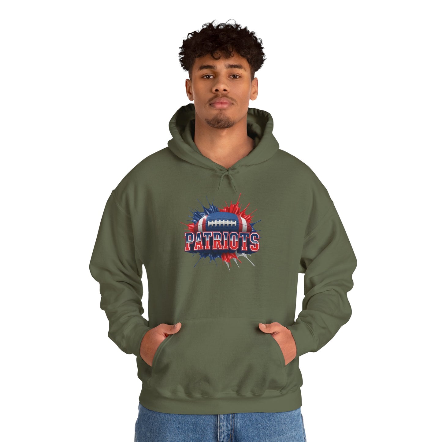 New England Football Hoodie, New England Team Hoodie, Football Gift for New England Fans, Game Day Sports Fan Apparel, Football Fan Gift