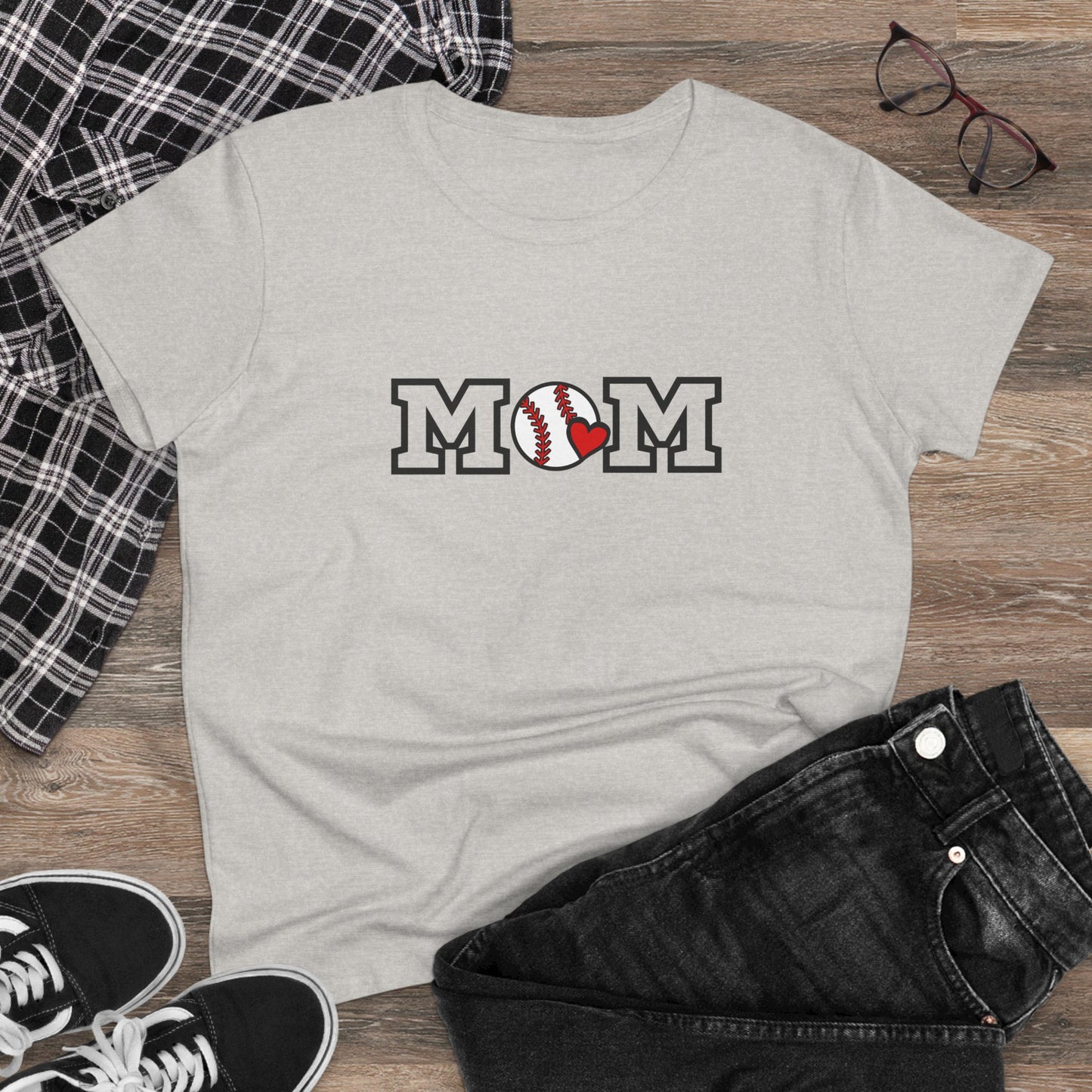 Baseball Mom Shirt, Sports Mom Gift, Cotton T-Shirt, Baseball Fan Apparel, Mother's Day Tee, Mom loves Baseball, Sports Mom
