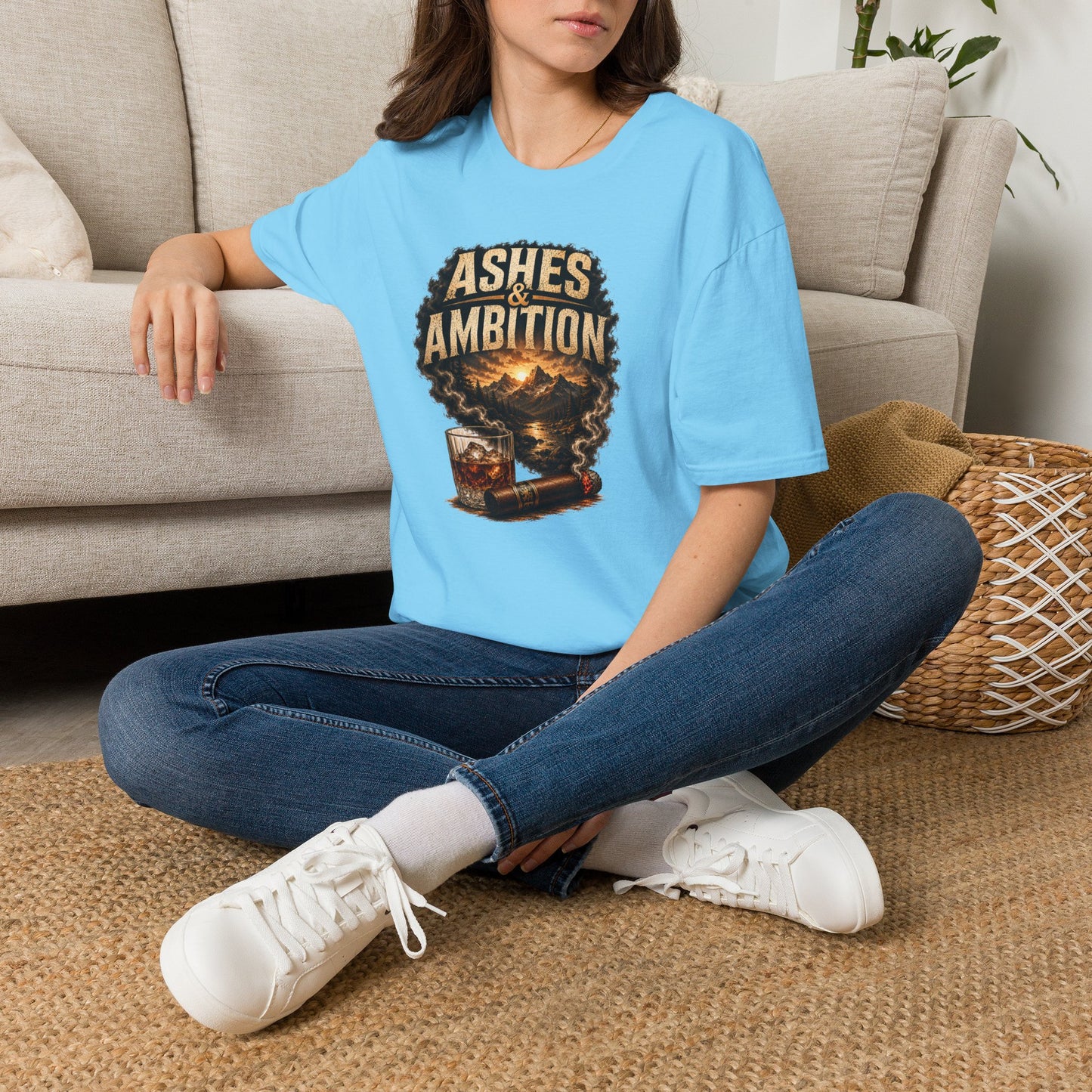 Ashes & Ambition Mountain Retreat T-Shirt – Cigar & Whiskey Lifestyle Tee