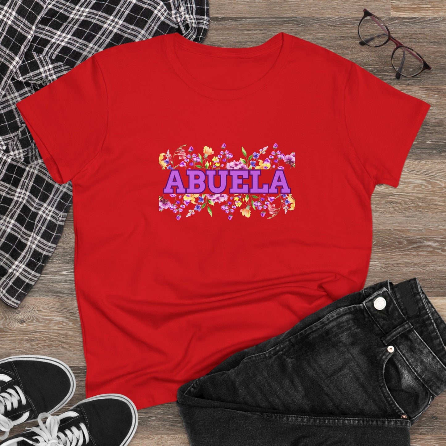 Abuela con Flores Shirt, Gift for Grandma, Gift for Abuela, Mothers Day Gift, Dia de las madres regalo, Abuela Gifts, Gift for Mom