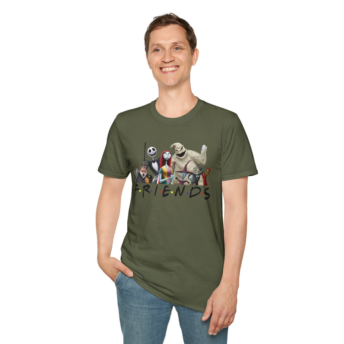 The Nightmare Before Christmas Skellington Family Friends T-Shirt, Scary Movie Tee, Halloween Shirt, Horror Movie Characters Gift