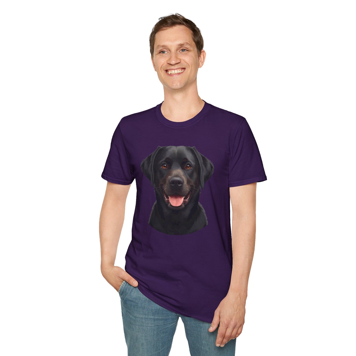 Labrador Retriever Dog Portrait Shirt – Black Lab Dog Lover Gift, Cute Dog Mom Tee, Dog Dad Shirt, Pet Breed Apparel