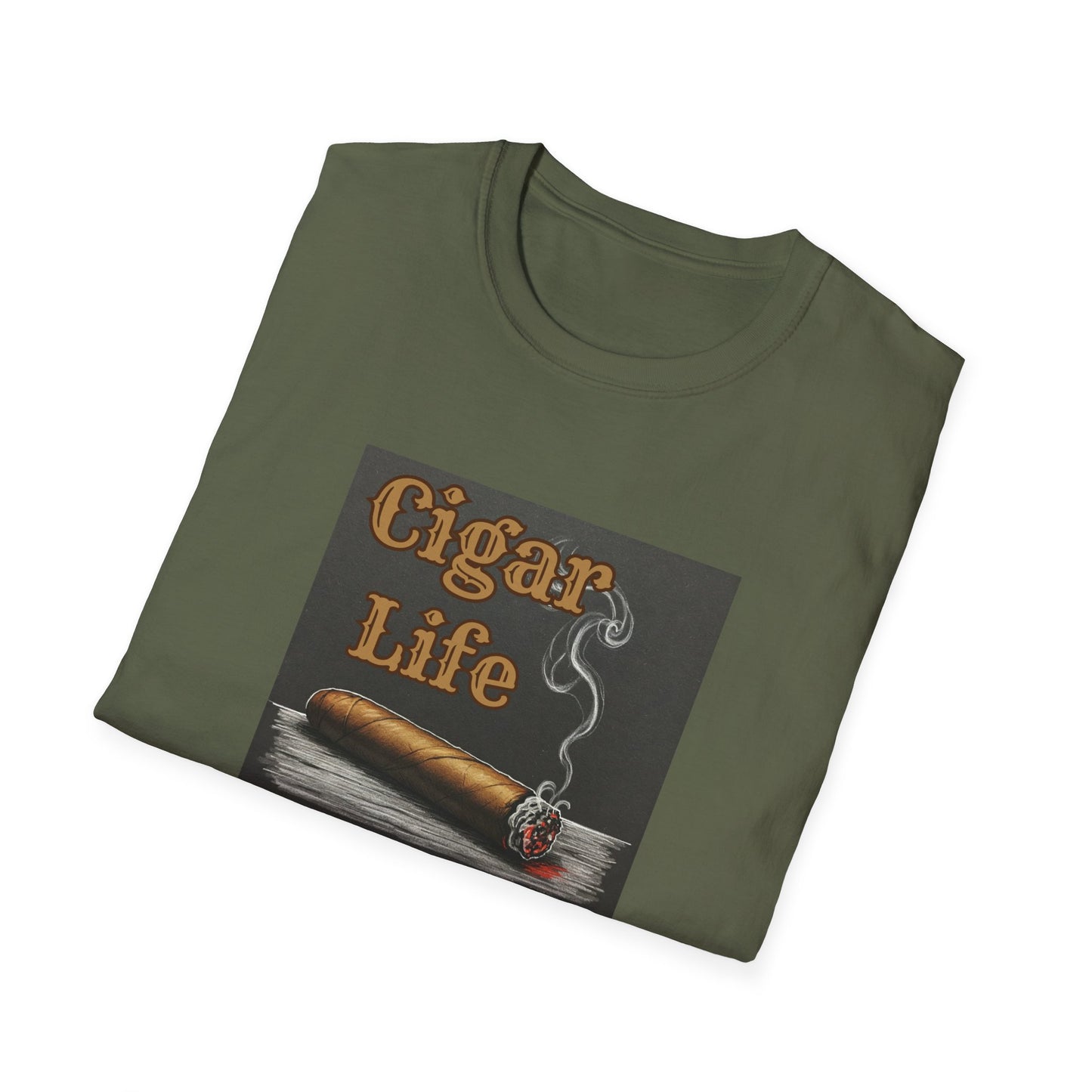 Cigar Life Unisex T-Shirt, BBQ Pool Party Shirt, Fathers Day Gift, Relaxation Leisure, Cigar lover Gift, Grandpa Gift