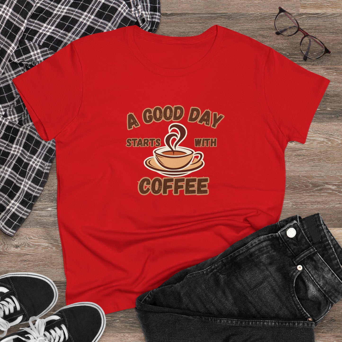 A Good Day Starts with Coffee Shirt, Funny Coffee Shirt, Mother's Day Gift, Coffee Lover Gift, Mom Gift, Coffee Drinker Gift, Mother Gift