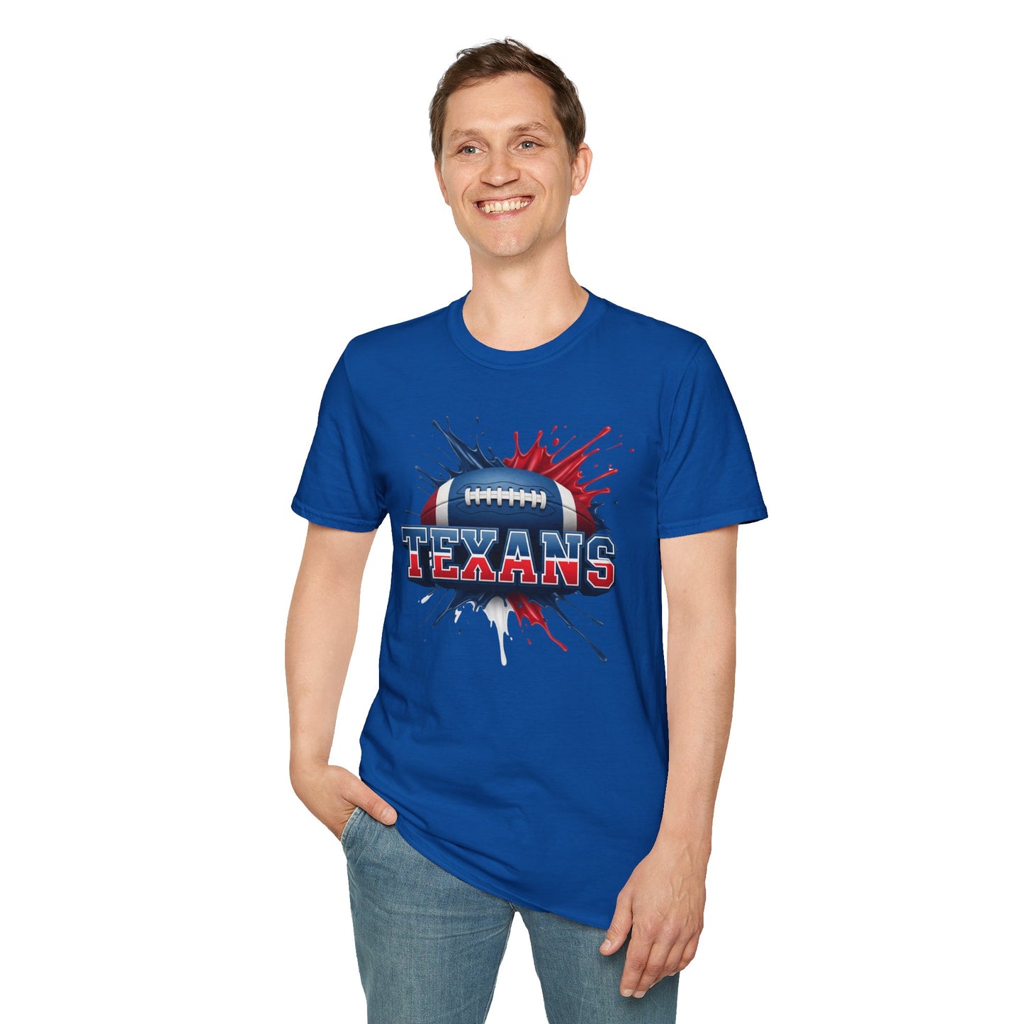 Houston Football Unisex T-Shirt, Houston Team Tee, Football Gift for Houston Fans, Game Day Shirt, Sports Fan Apparel, Football Tee