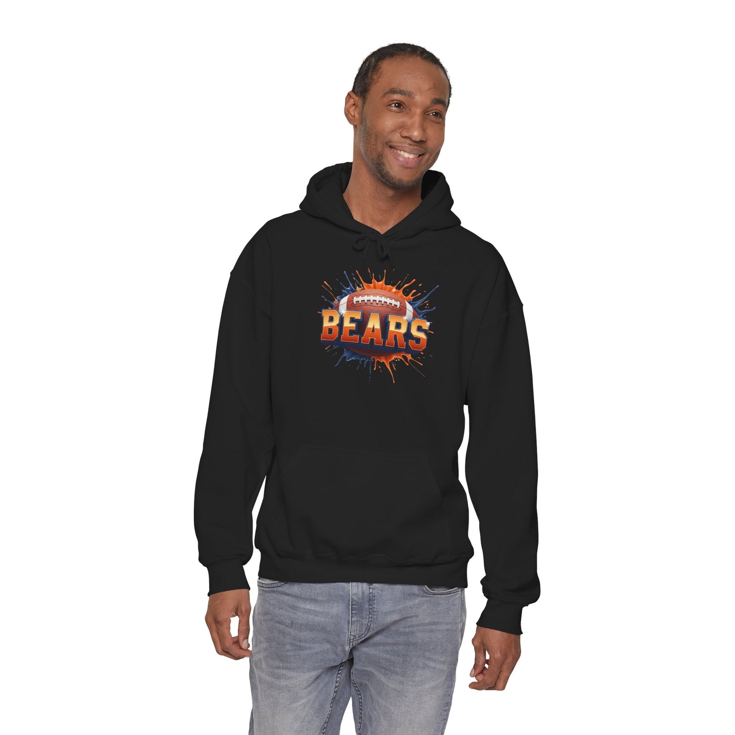 Chicago Football Hoodie, Chicago Team Hoodie, Football Gift for Chicago Fans, Game Day Sports Fan Apparel, Football Fan Gift