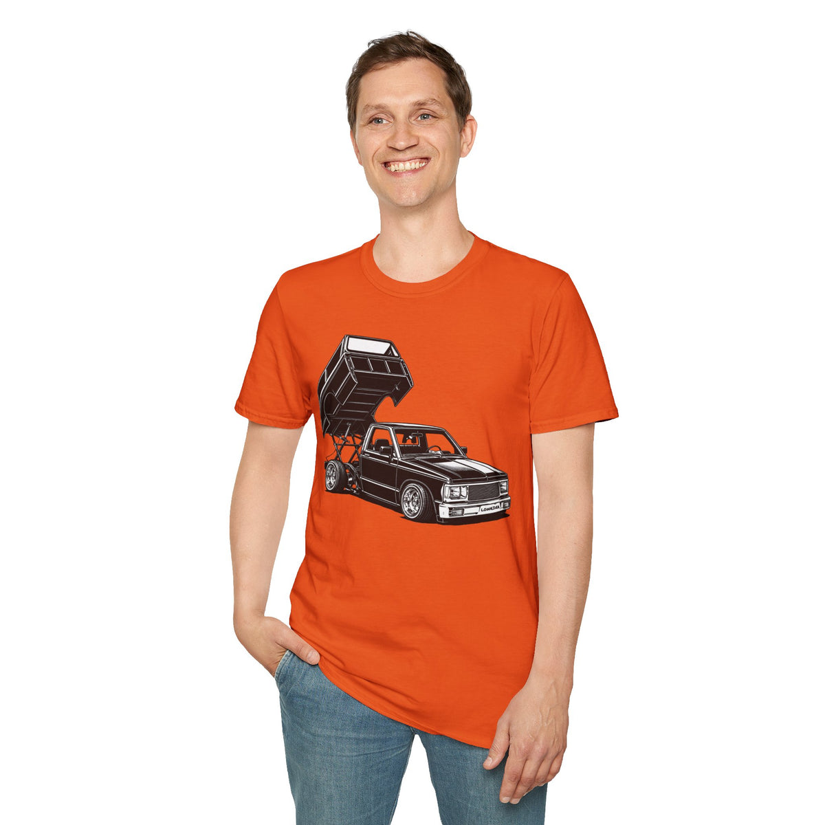 Lowrider Truck Shirt, Mini Truck T-Shirt, Custom Lowered Truck Tee, Car Enthusiast Gift, Mini Truck Bed Dancer, Garage Wear